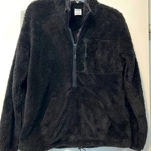 PINK Victoria’s Secret Half Zip Teddy Sweatshirt